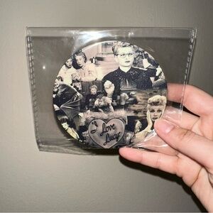 “I love Lucy” single round mug coaster 4x4” new